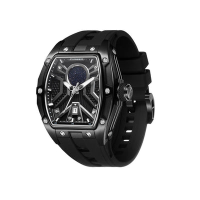 MINBER Stellar-X JC915 9G.01 All Black Rubber Strap Quartz Watch