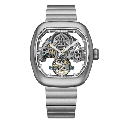 MINBER Skeleton-X JC9253G.01 Silver Steel Chain Automatic Watch