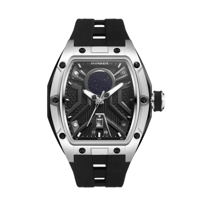 MINBER Stellar-X JC915 9G.02 Silver Stainless steel Black Rubber Strap Quartz Watch