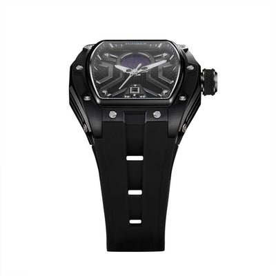 MINBER Stellar-X JC915 9G.01 All Black Rubber Strap Quartz Watch