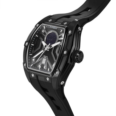 MINBER Stellar-X JC915 9G.01 All Black Rubber Strap Quartz Watch