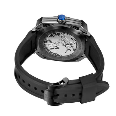MINBER COSMOS JC9052G.02 All Black Mechenical Movement Black Silicon Strap