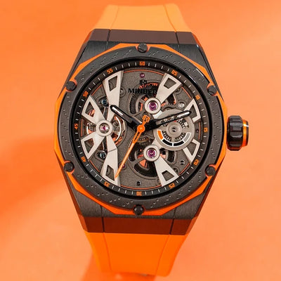 MINBER Velocity-X JC5001G.04 Orange Silicone Strap Automatic Watch