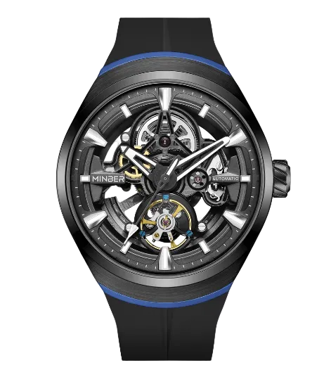 MINBER Apex JC6004G-3.02 – Blue Style Men's Skeleton Automatic Watch