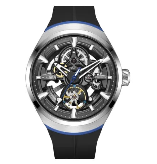 MINBER Apex JC6004G-3.03 – Silver Style Men's Skeleton Automatic Watch