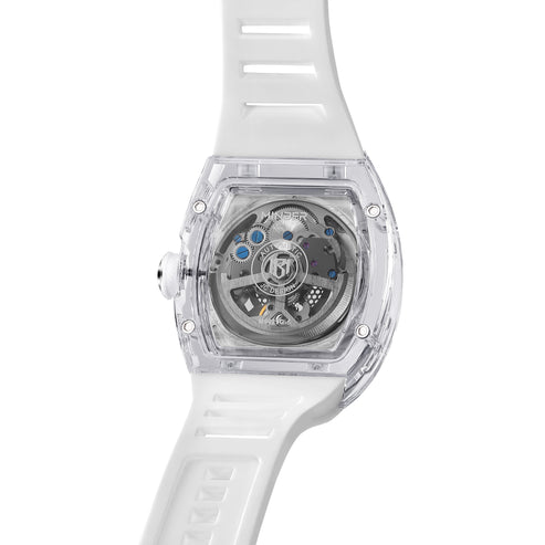 MINBER AETHER JC9027G-5.01 White Rubber Strap Automatic Numerical Watch