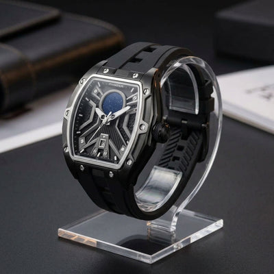 MINBER Stellar-X JC915 9G.01 All Black Rubber Strap Quartz Watch