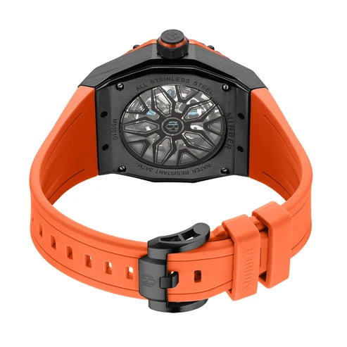 MINBER Velocity-X JC5001G.04 Orange Silicone Strap Automatic Watch