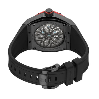 MINBER Velocity-X JC5001G.02 Black Silicone Strap Automatic Watch