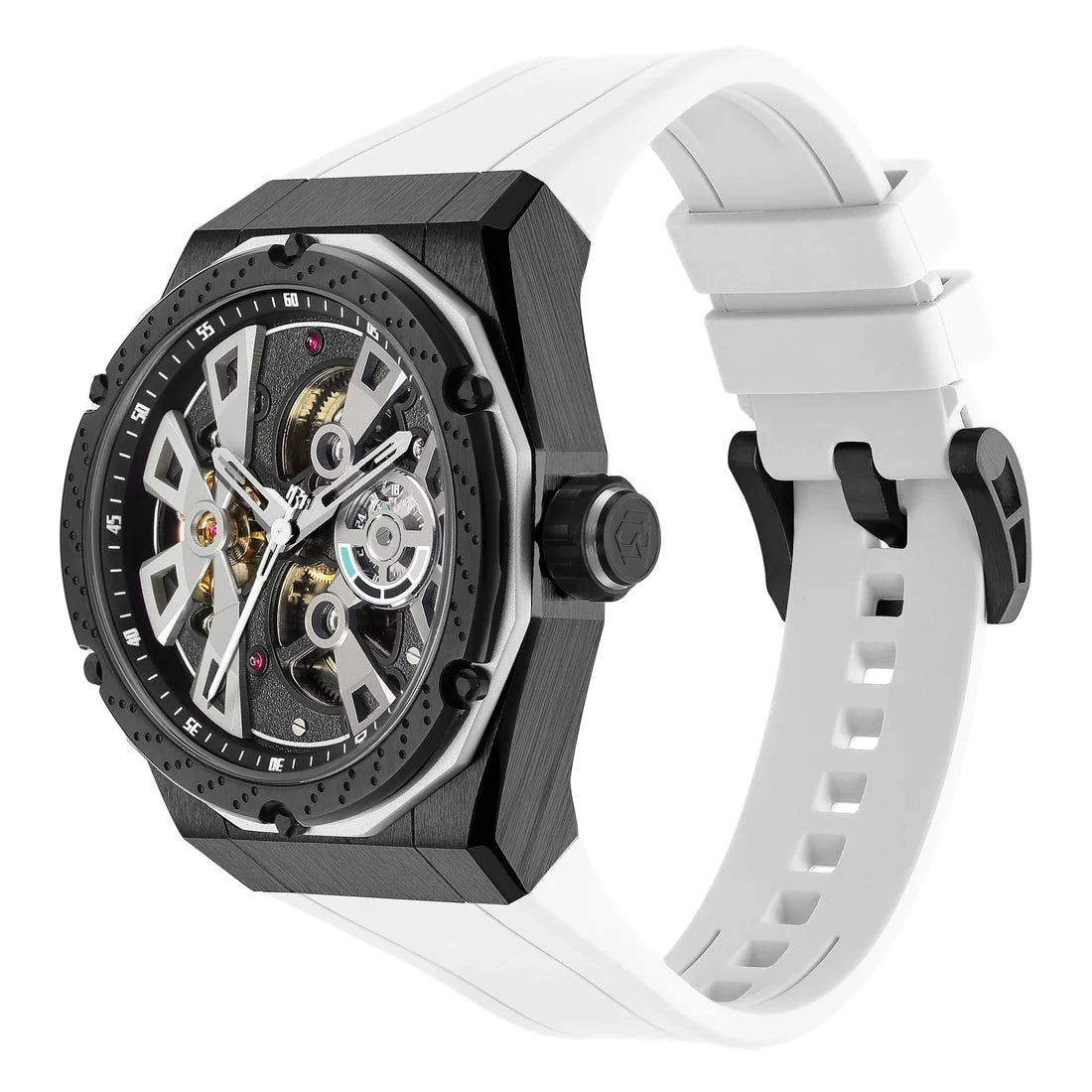 MINBER Velocity-X JC5001G.03 White Silicone Strap Automatic Watch