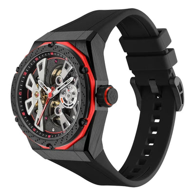 MINBER Velocity-X JC5001G.02 Black Silicone Strap Automatic Watch