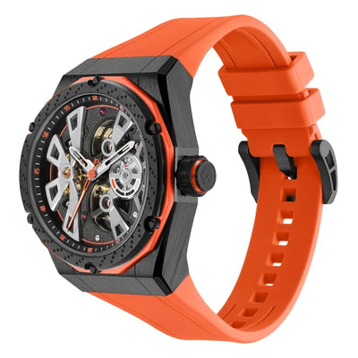 MINBER Velocity-X JC5001G.04 Orange Silicone Strap Automatic Watch