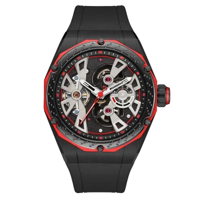 MINBER Velocity-X JC5001G.02 Black Silicone Strap Automatic Watch