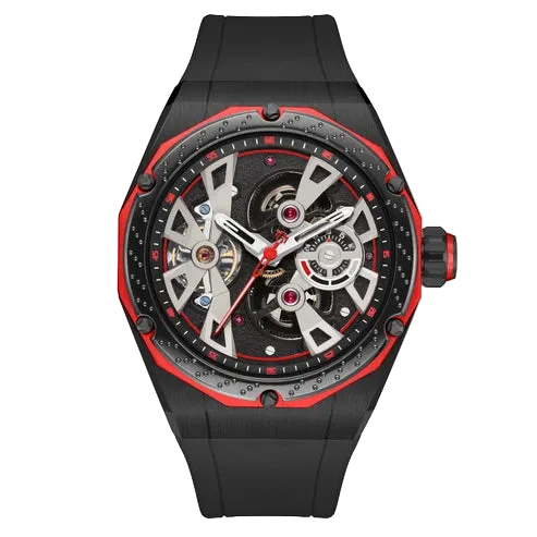 MINBER Velocity-X JC5001G.02 Black Silicone Strap Automatic Watch