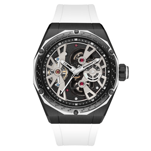 MINBER Velocity-X JC5001G.03 White Silicone Strap Automatic Watch