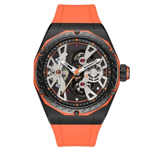 MINBER Velocity-X JC5001G.04 Orange Silicone Strap Automatic Watch