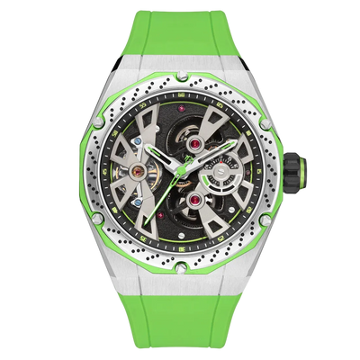 MINBER Velocity-X JC5001G.01 Green Silicone Strap Automatic Watch