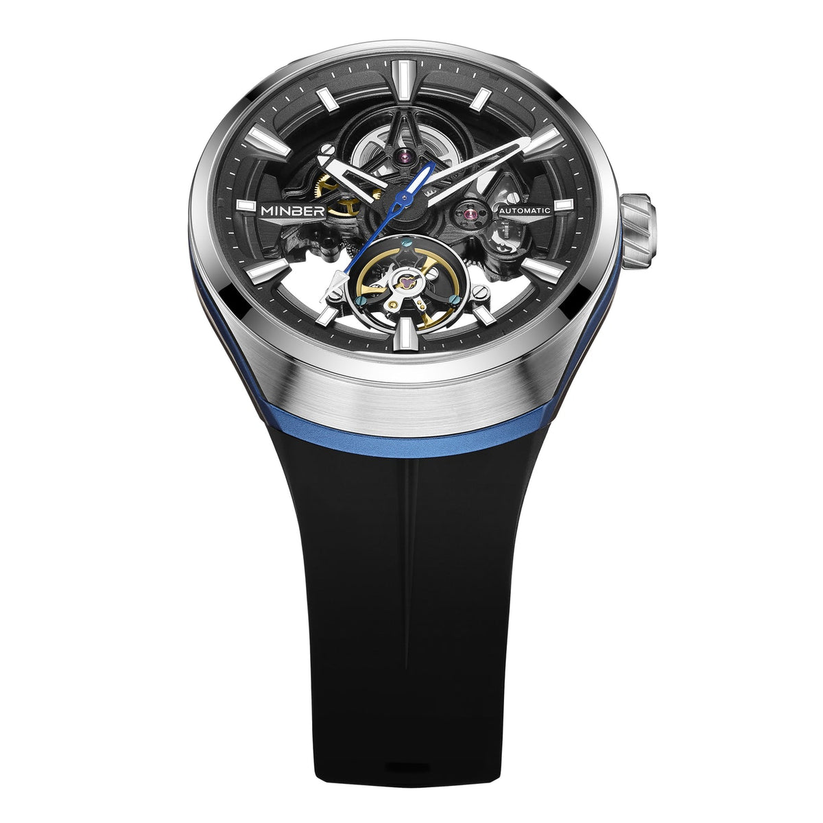 MINBER Apex JC6004G-3.03 – Silver Style Men's Skeleton Automatic Watch