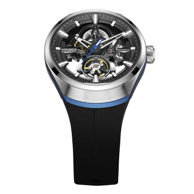 MINBER Apex JC6004G-3.03 – Silver Style Men's Skeleton Automatic Watch