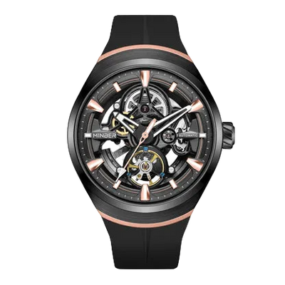 MINBER Apex JC6004G-3.01 – Rose Style Men's Skeleton Automatic Watch