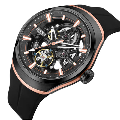 MINBER Apex JC6004G-3.01 – Rose Style Men's Skeleton Automatic Watch