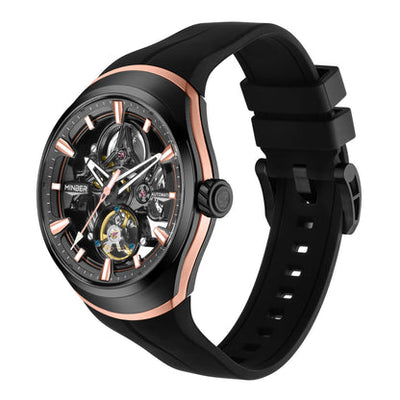 MINBER Apex JC6004G-3.01 – Rose Style Men's Skeleton Automatic Watch