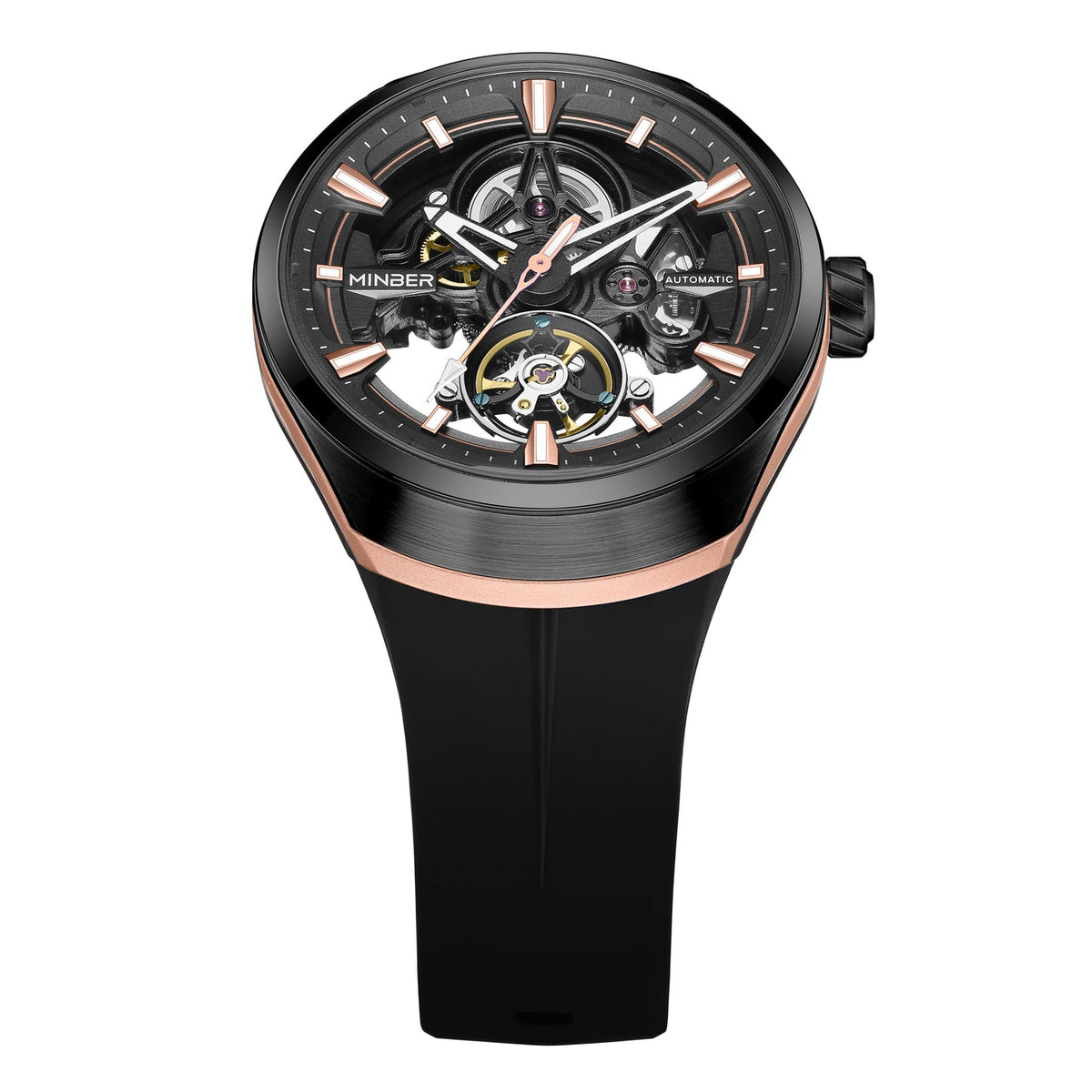 MINBER Apex JC6004G-3.01 – Rose Style Men's Skeleton Automatic Watch