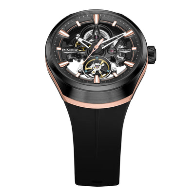 MINBER Apex JC6004G-3.01 – Rose Style Men's Skeleton Automatic Watch