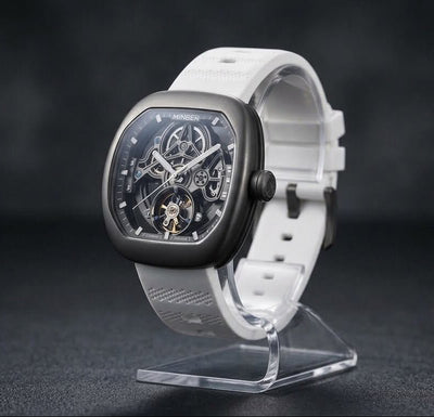 MINBER Skeleton-X JC9253G.03 White Strap Automatic Watch